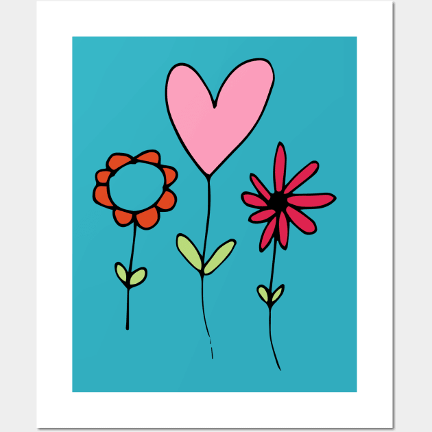 Cute Spring Floral Wall Art by bruxamagica